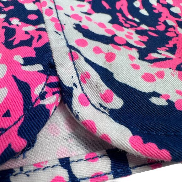 Lilly Pulitzer Hazelle Stretch Shorts Women’s 0 Pink White Beyond The Sea Cotton - Picture 9 of 9